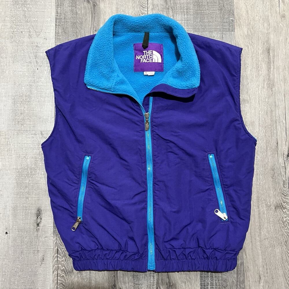 VTG The North Face Purple Label RARE Fleece Lined Nylon Outdoor USA Vest Japan S